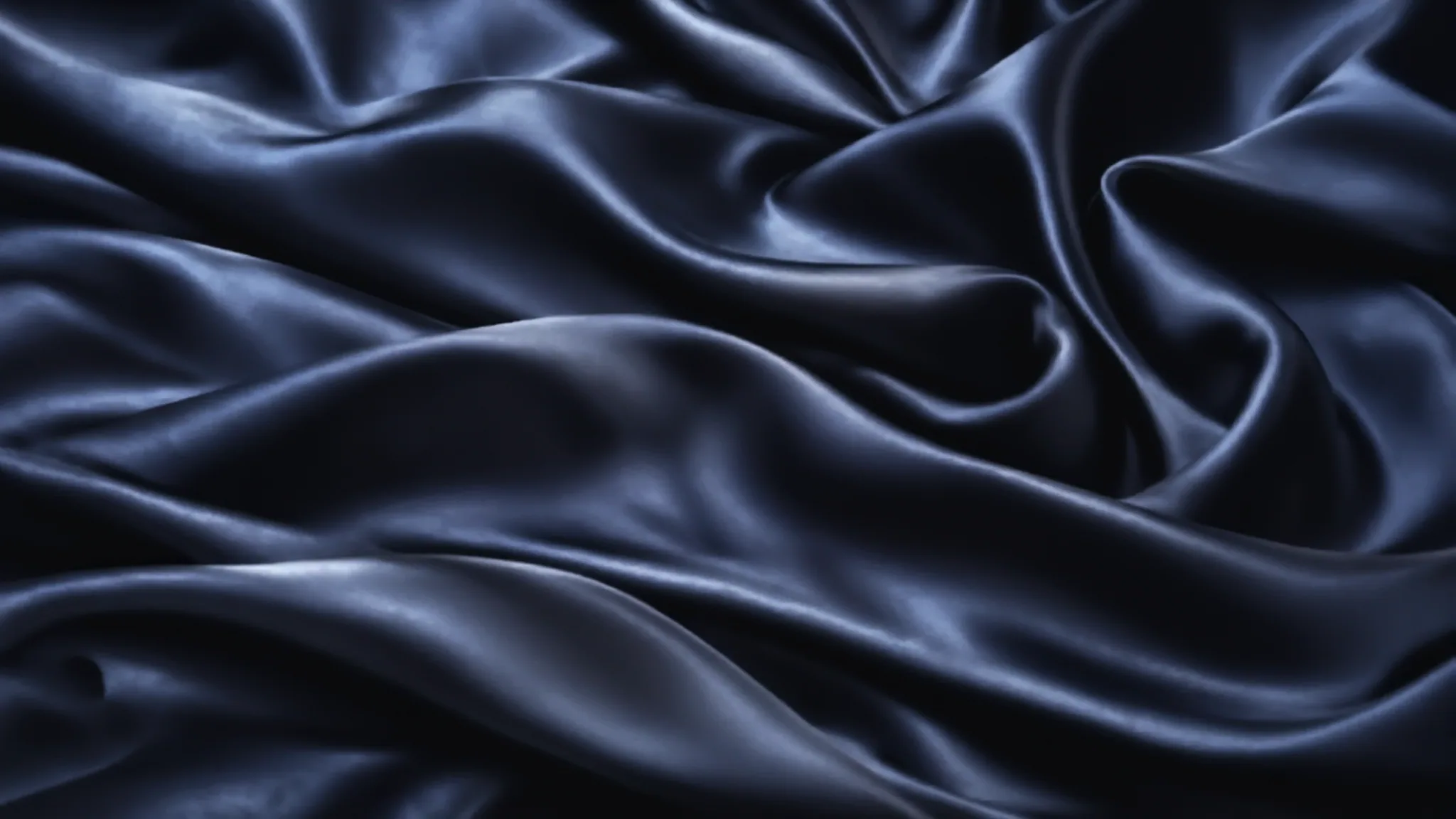 Material study: midnight navy silk satin
